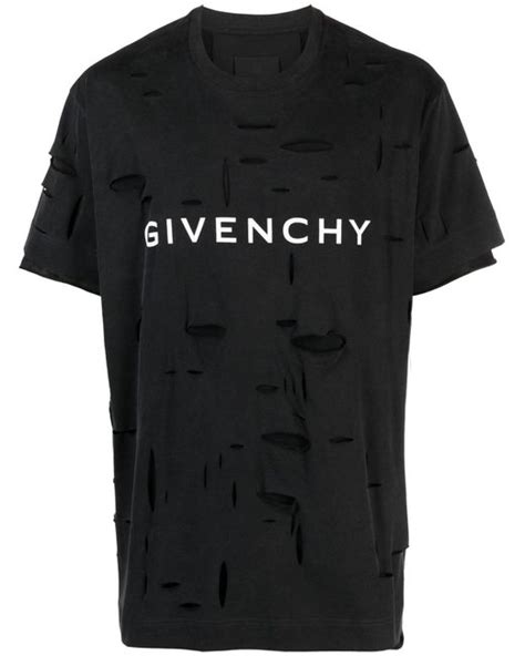 givenchy ripped tee|givenchy tee for men.